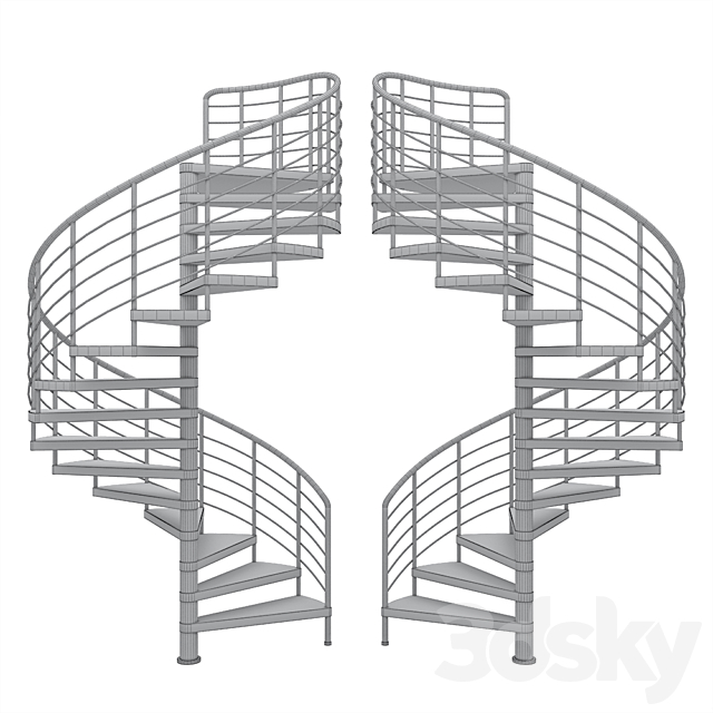 Spiral staircase 3dskyfree