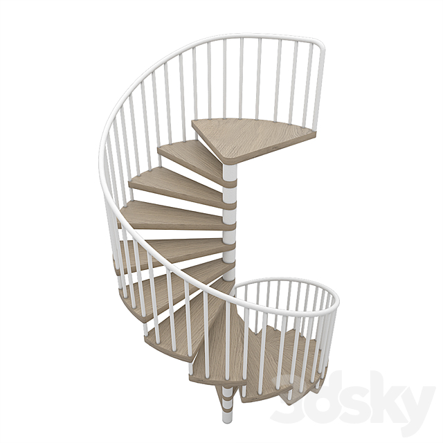 Spiral staircase 3d