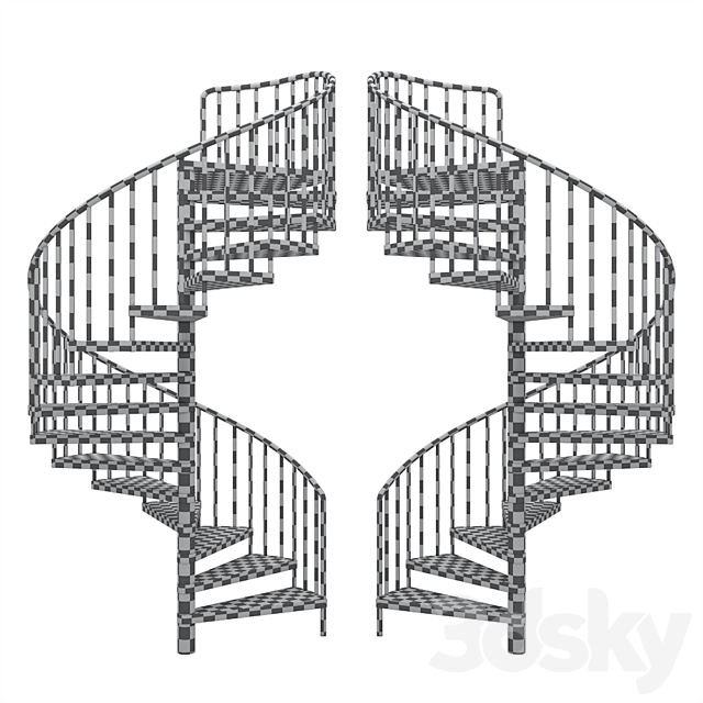 Spiral staircase 3dsky