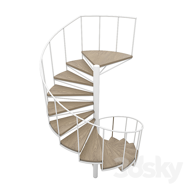 Spiral staircase 3d