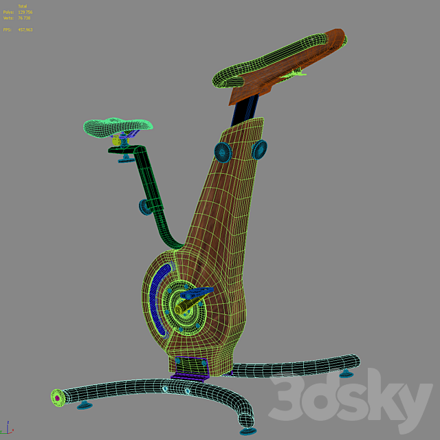 Exercise Bike NOHrD Bike 3DS Max Model - thumbnail 5