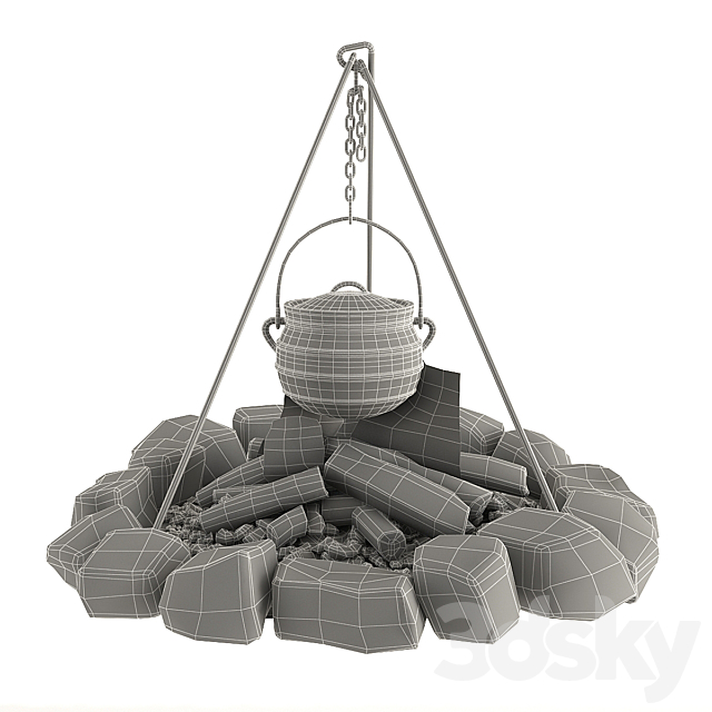 Bonfire pot 3d