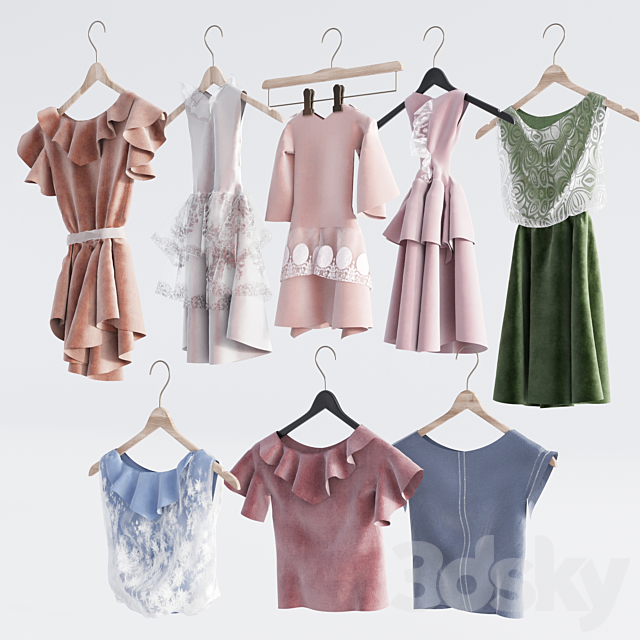Children_clothes_set1 3d