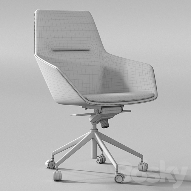 Office arm chair 3DSMax File - thumbnail 5