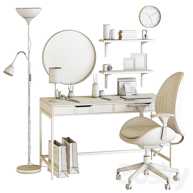 IKEA Women’s dressing table and workplace 3DSMax File - thumbnail 3