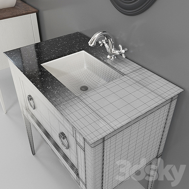 Sideboard with sink PLAZA Classic. Kerama Marazzi. 3DSMax File - thumbnail 4