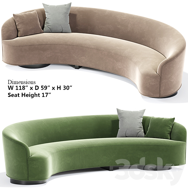 Vladimir Kagan Sloane Sofa 02 Free Download