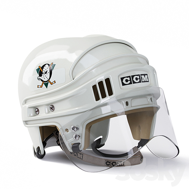 Anaheim Ducks CCM Hockey Helmet 3DSMax File - thumbnail 1