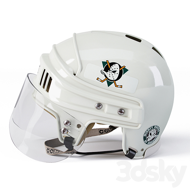 Anaheim Ducks CCM Hockey Helmet 3DSMax File - thumbnail 3