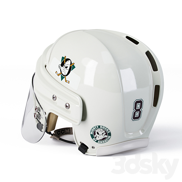 Anaheim Ducks CCM Hockey Helmet 3DSMax File - thumbnail 4