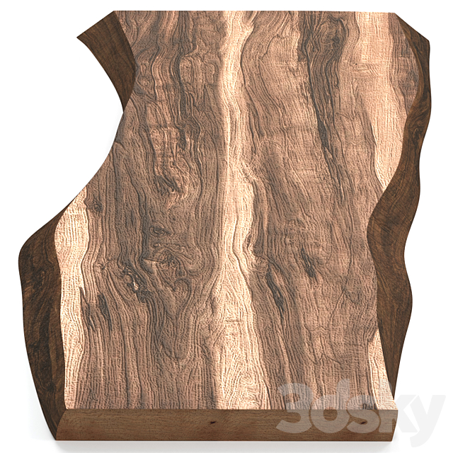 Slabs of wood. 3dsky