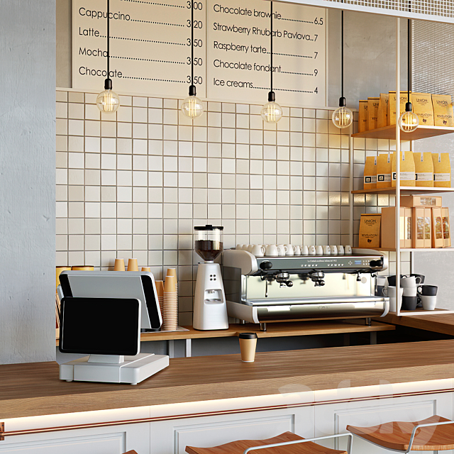 Cafe Caffeeshop 3d