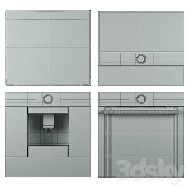 Bosch Serie 8 built-in appliances 3DSMax File - thumbnail 3