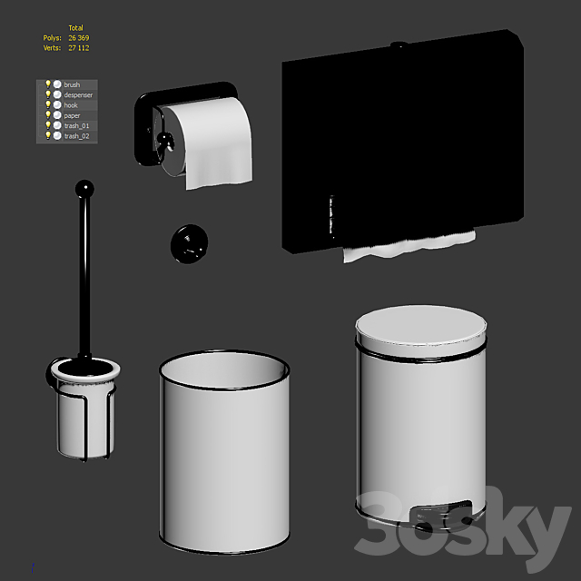 Bathroom Accessories 3DSMax File - thumbnail 3