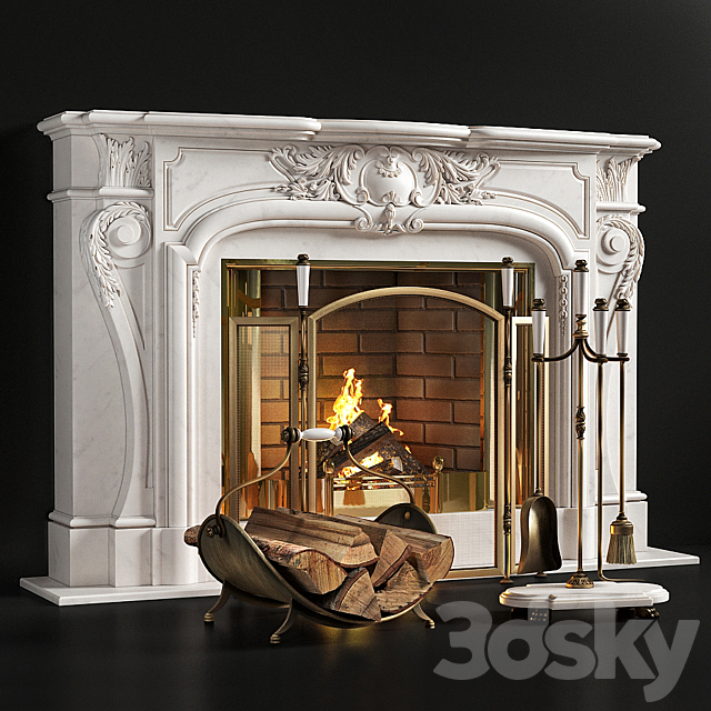 Fireplace_Louis_XIV 3d