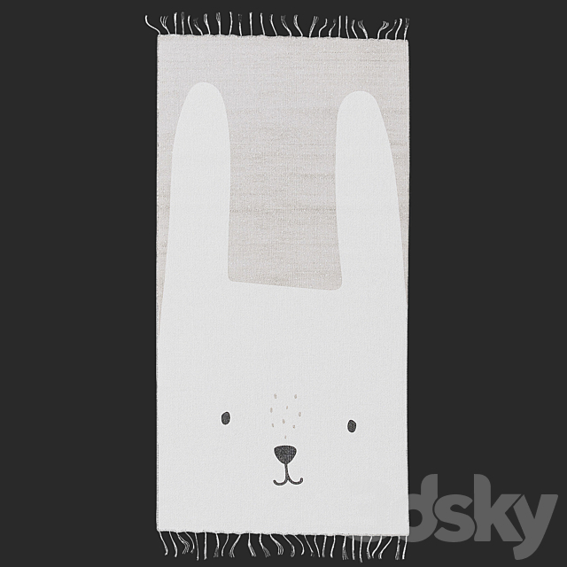 H&m Home Rug Rabbit 3d
