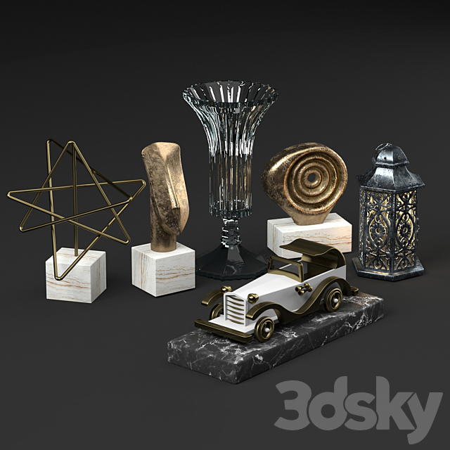 Modern Decorative Objects 3DSMax File - thumbnail 1