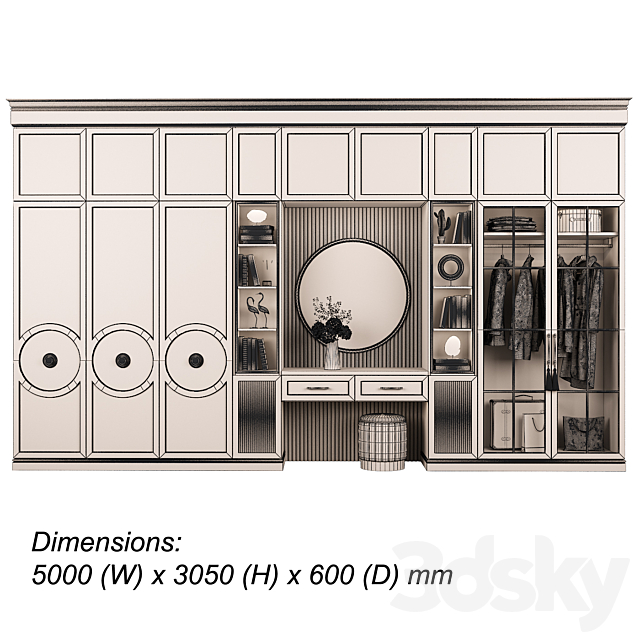 Furniture composition 92 part 2 3dsky