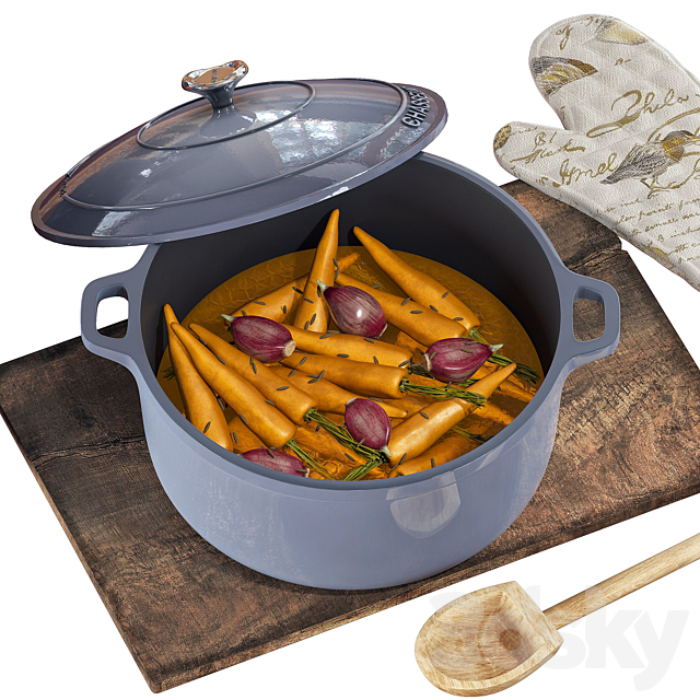 Chasseur Kitchen Set with Vegetables 3DSMax File - thumbnail 1