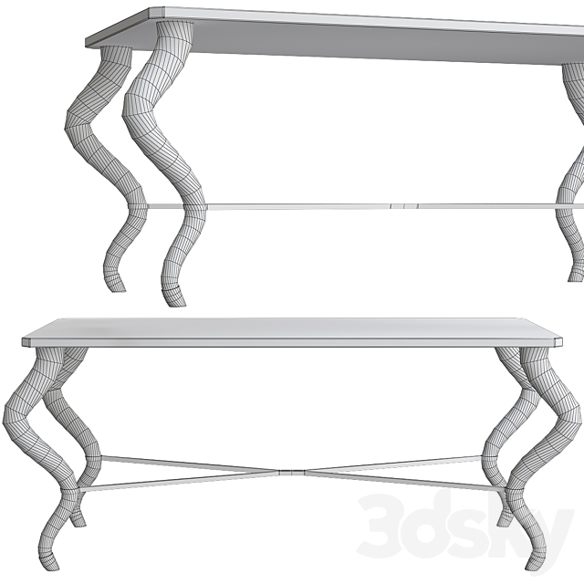 Mombassa Inlaid Mother-of-Pearl Console Table 3DSMax File - thumbnail 2