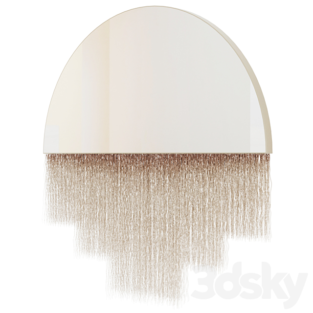 Boho fringed mirror 3d