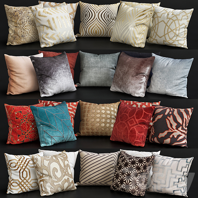 Pillows for sofa Collections No. 2 3DSMax File - thumbnail 1