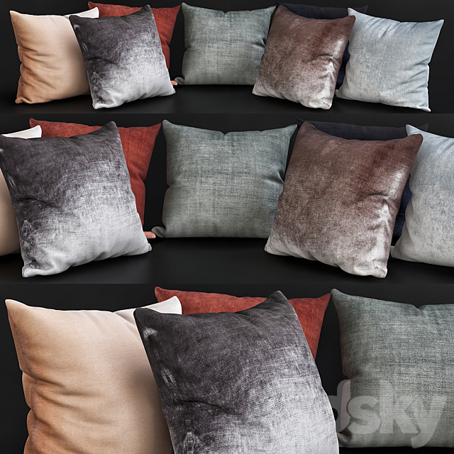 Pillows for sofa Collections No. 2 3DSMax File - thumbnail 3