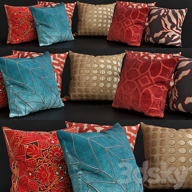 Pillows for sofa Collections No. 2 3DSMax File - thumbnail 4