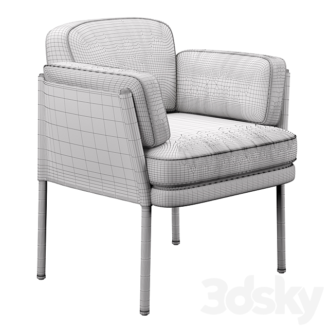 Minlotti Shelley Chair and Bellagio Table 3dskyfree