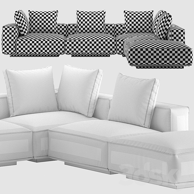 HARBOR _ SANTORINI SOFA 3dskyfree