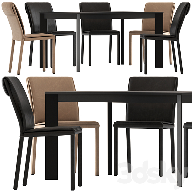 Altacom Molly Chair and Teorema Table 3d
