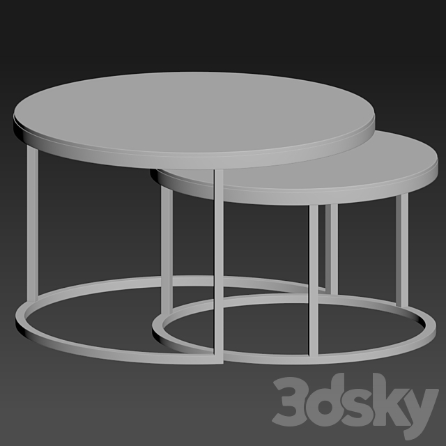 Mars Nesting Coffee Table Set 02 3d