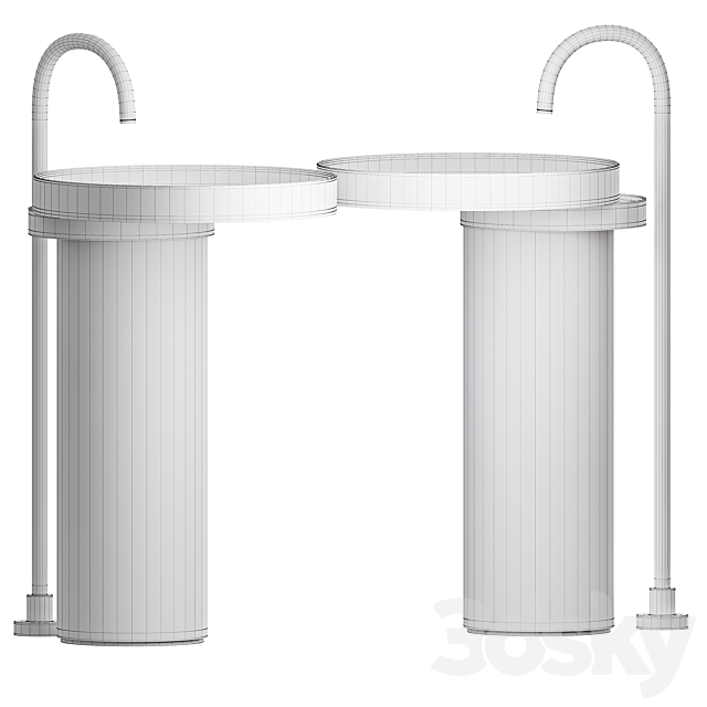 Falper Eccentrico Washbasin 3DS Max Model - thumbnail 3