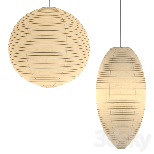 Akari Paper Japan Lantern Collection Isamu Noguchi 3dsky