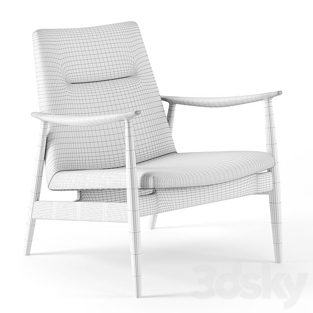 Rivage easy chair by Ritzwell 3DSMax File - thumbnail 3