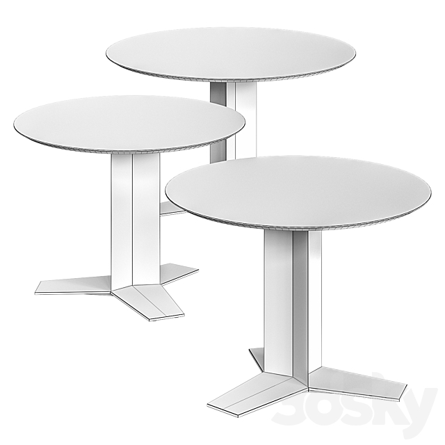 Capdell Tri-Star Coffee Tables 3DSMax File - thumbnail 2