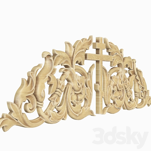 Decorative carved trim 3d