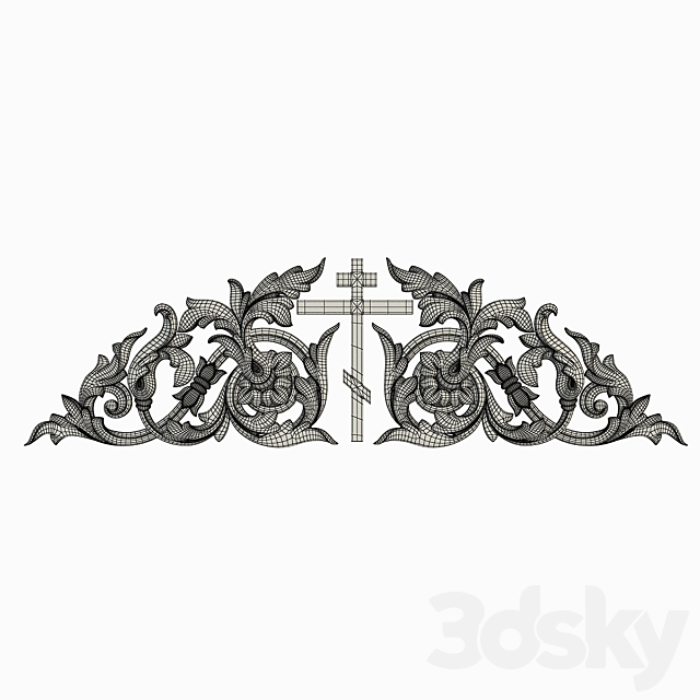 Decorative carved trim 3dsky