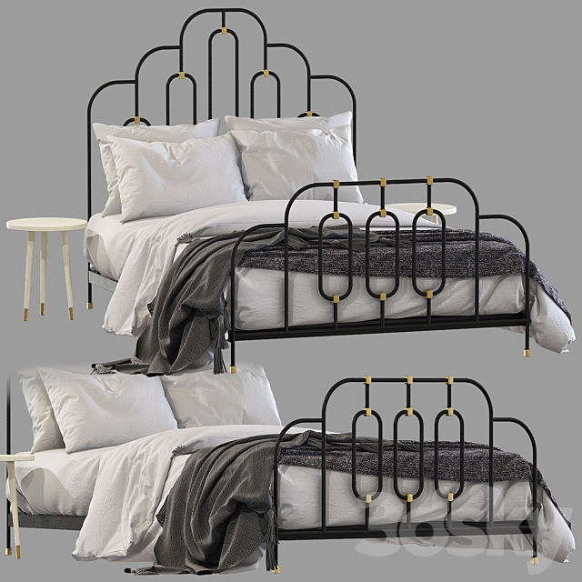 Bed Anthropologie art deco bed 3DSMax File - thumbnail 1
