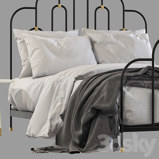 Bed Anthropologie art deco bed 3DSMax File - thumbnail 4