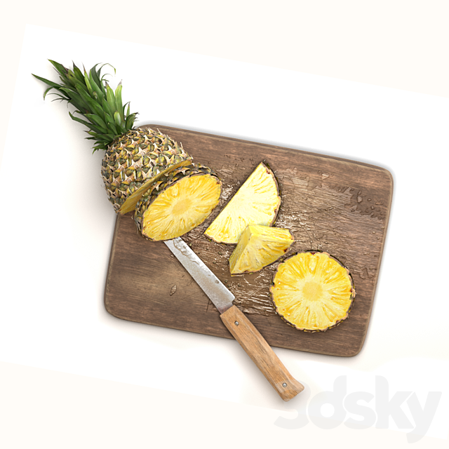 Sliced pineapple 3DSMax File - thumbnail 1