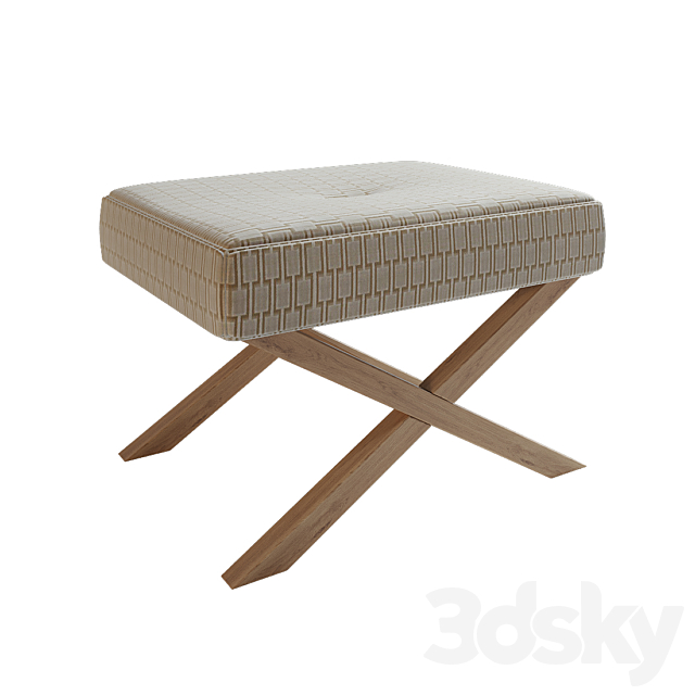 Lacrosse stool ottoman pouf 3d