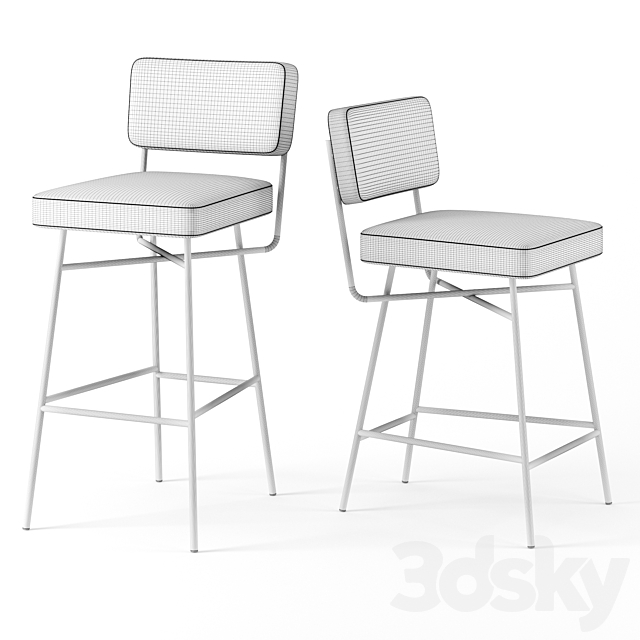 Orfeo Bar stools by Arflex 3d