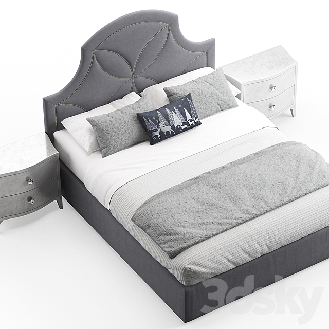 Calista Upholstered Bed by Bernhardt 3DSMax File - thumbnail 3
