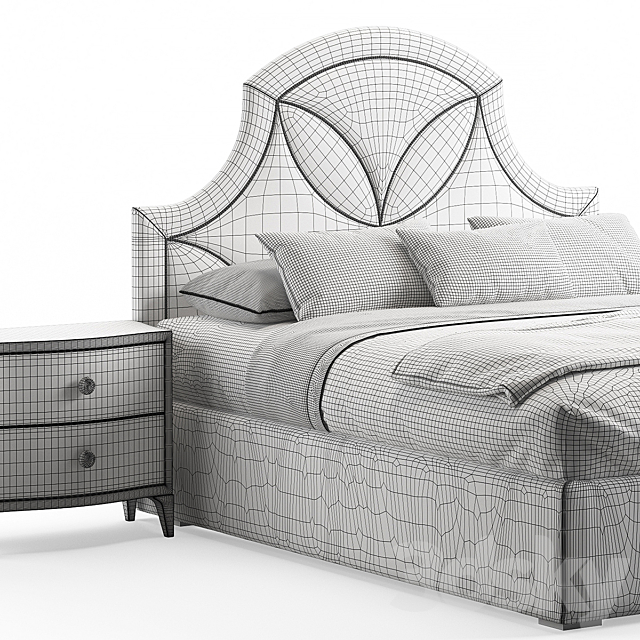Calista Upholstered Bed by Bernhardt 3DSMax File - thumbnail 4
