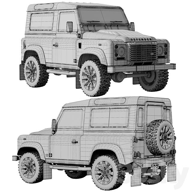Land Rover Defender Works V8 3DSMax File - thumbnail 5