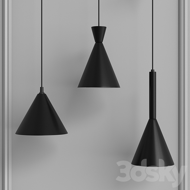 Set of pendant lamps of the Crown series by NB Light 3DSMax File - thumbnail 1