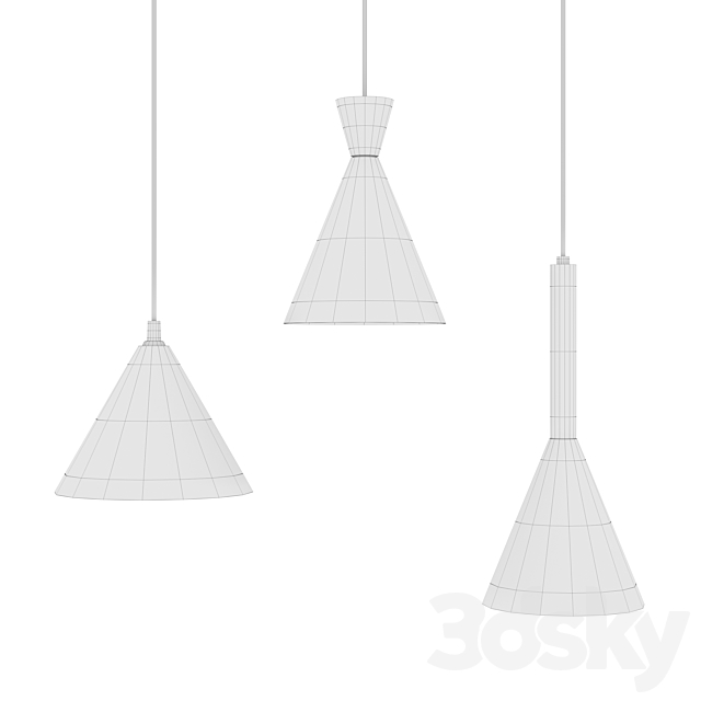 Set of pendant lamps of the Crown series by NB Light 3DSMax File - thumbnail 2
