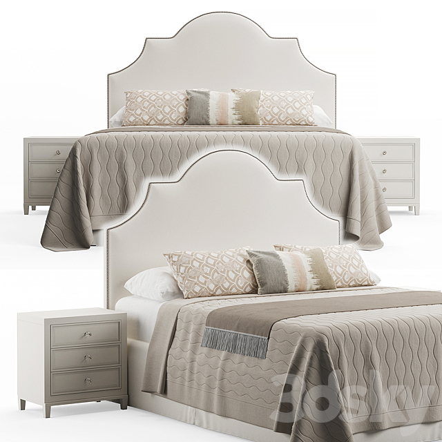 Rowe Bedroom King Headboard Bed 3DSMax File - thumbnail 1