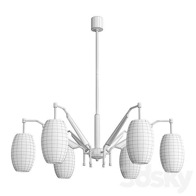 Stilnovo style chandelier 3DSMax File - thumbnail 2
